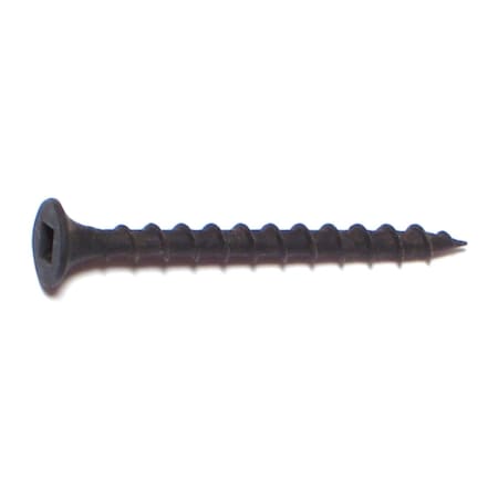 Buildright Drywall Screw, #6 x 1-5/8 in, Steel, Flat Head Square Drive, 236 PK 07722